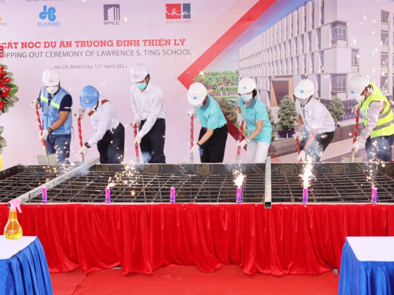 The topping-out ceremony of Lawrence S. Ting School – Campus 1