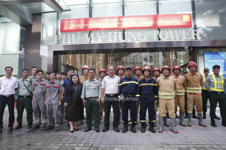 Fire safety drill at Phu My Hung Tower